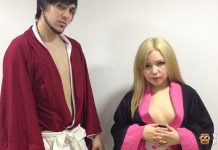Japanese Sex: Mitsuki Arms Tied Blowjob